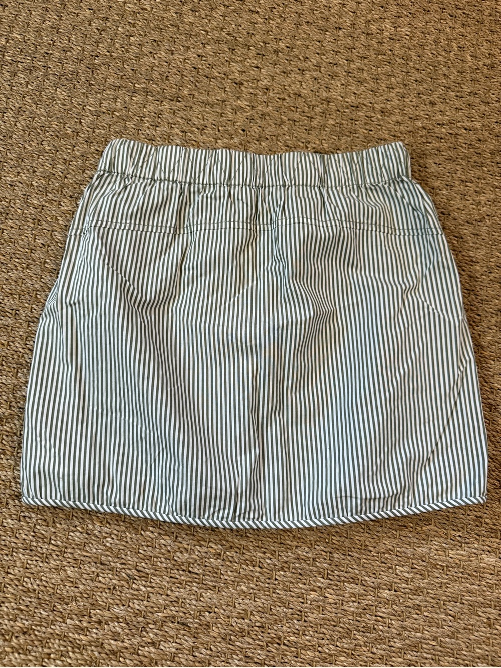 SIMKHAI Shiori Drawstring Cotton Stripe Mini Skirt XS 100% cotton - Picture 6 of 7